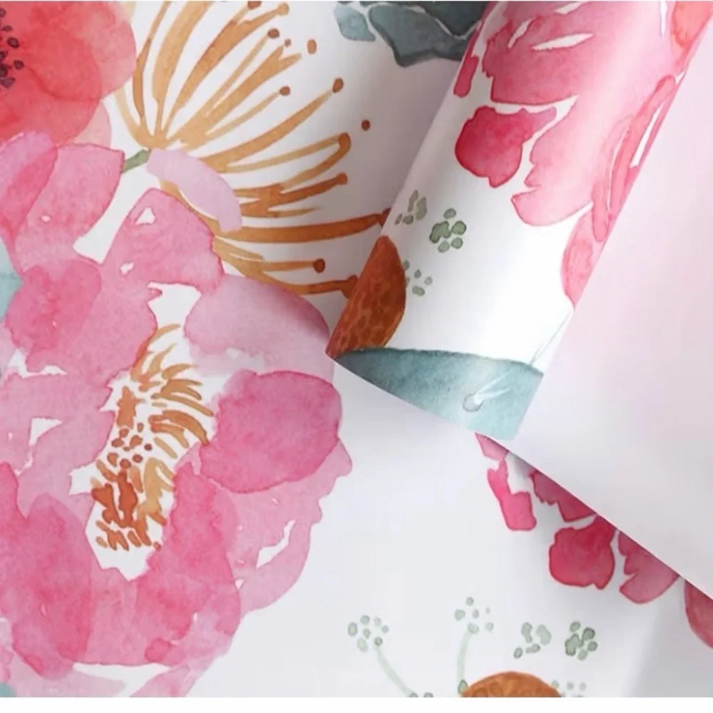 NEW Peel & Stick Wallpaper Removable Floral Vinyl Self Adhesive 17.7”x9.84”